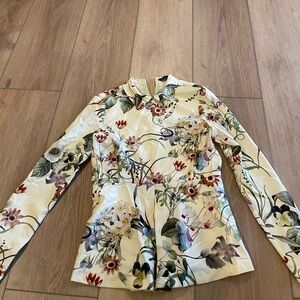 Zara Butter Yellow Floral Print Blouse